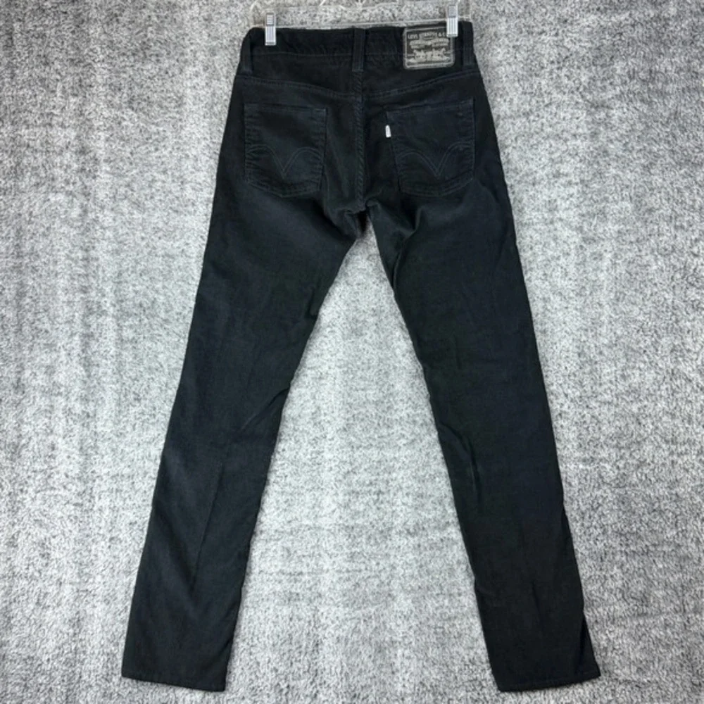 Levi's 511 Men's W30 L32 Skinny Corduroy Pants Black Cord Trousers Casual Modern